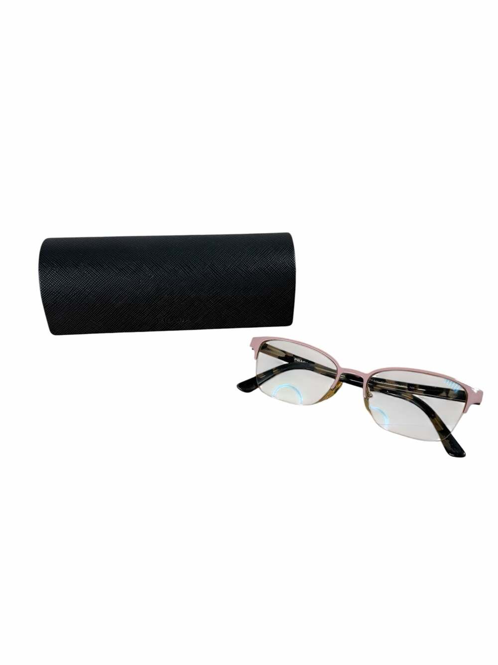 Prada PR 61XV Millennial Pink and Tortoise Cat Eye Eyeglasses with Case